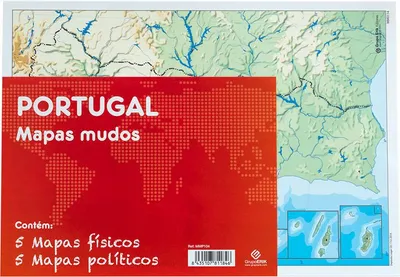 Produktbild von Pack 10 stumme Karten pt portugal politico físico