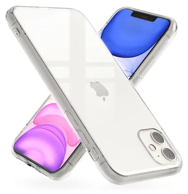 Produktbild von NALIA Hartglas Handy Hülle für iPhone 11, Durchsichtiges Hardcase Cover Tasche