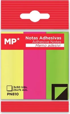 Productafbeelding van MP PN810, indexkaarten, formaat 25 x 75 mm, 3 vellen, 50 stuks.