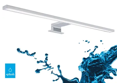 LED-Spiegellampe, Chrom, 780 Lumen, 4000K, IP44, 60 cm