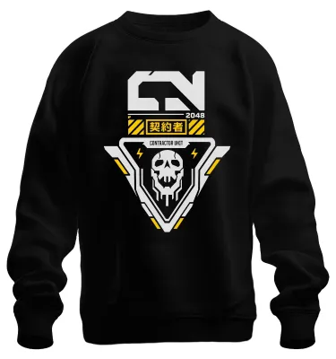 Immagine prodotto di Felpa con cappuccio, stile cyberpunk, motivo "Totenkopf" (teschio), ispirata al Giappone degli anni 2000, realizzata in tessuto tecnico, colore nero, taglia S