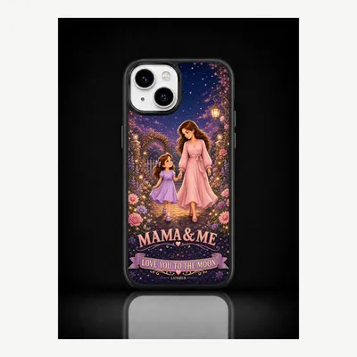 Imagen del producto de Funda para iPhone 15, funda protectora para teléfono móvil con diseño de "mamá e hijo" – LUNØIR ©