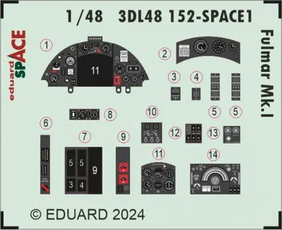 Produktbild von Eduard Accessories 3DL48152 - 1:48 Fulmar Mk.I SPACE - Neu