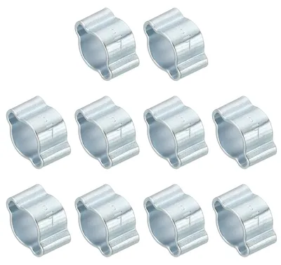 Productafbeelding van 10 Doppeloor Slangklemmen Ø 5-7mm, Verzinkt, Voor Slangen en Buizen