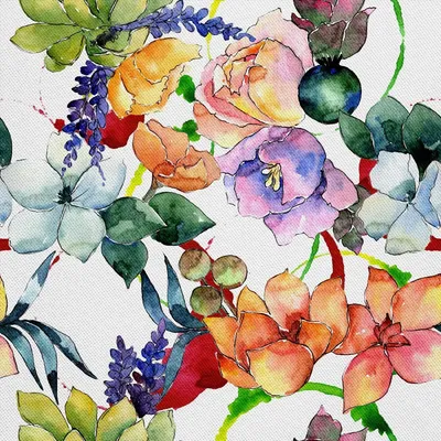Immagine prodotto di OUTDOOR DECOSTOFFE OXFORD - Motivo fiori di campo acquerellati I DX217