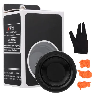 Image de Yoyo de compétition en alliage avec 3 cordes de rechange et un gant - Noir
