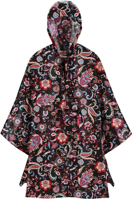 Produktbild von reisenthel mini maxi poncho, faltbarer Regenponcho, Regencape, Regenjacke, Paisley Black, AN7064