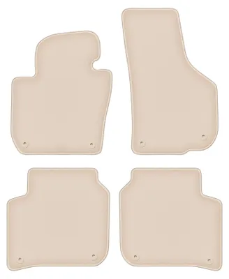 Produktbild von DURBAN Beige Velours-Fußmatten-Set für Skoda Superb II Limousine, Kombi (2008-2015)