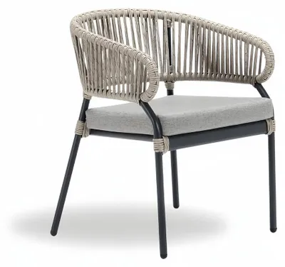 Produktbild von Gartensessel Rattansessel Hochwertig Rattansessel grau modern luxus Stil