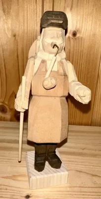 Produktbild von Räucherfigur Holzmacher geschnitzt Höhe 18cm NEU