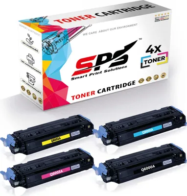 Produktbild von 4er Multipack Set Kompatibel für HP Color Laserjet 2605DTN (Q7823A) Drucker HP 124A Q6000A Schwarz,Q6001A Cyan, Q6002A Gelb, Q6003A Magenta Toners