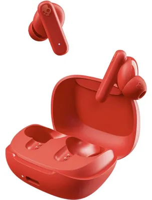 Produktbild von True-Wireless-In-Ear-Kopfhörer Skullcandy Smokin' Buds, Bluetooth 5.2, Touch-Steuerung, Mikrofon, Rot