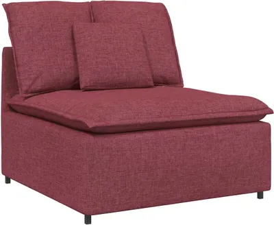 Zdjęcie produktu dla Modułowy moduł centralny sofy z poduszkami Wino czerwone 100 cm