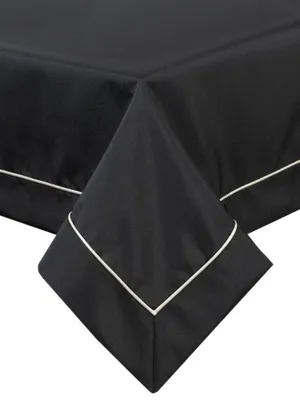 Produktbild von Eurofirany Tischdecke Tischtuch Tischwäsche Tischunterlage 145 x 300 cm schwarz Tischdeko