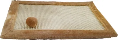 Produktbild von Dehner Katzen-Kratzmatte Scrabble, ca. 55 x 35 cm, Sisal/Plüsch, beige