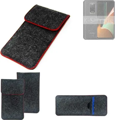Produktbild von K-S-Trade Handy Schutz Hülle kompatibel mit Ulefone Armor 17 Pro Schutzhülle Handyhülle Filztasche Pouch Tasche Case Sleeve Filzhülle dunkelgrau