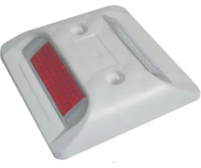 Produktbild von Markierungsnagel quadratisch, 105 x 105 x 20 mm, gelb/weiß, 1 Stk.