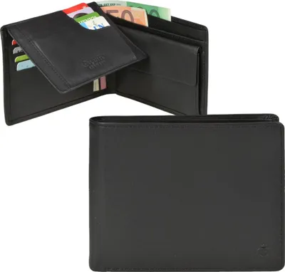 Produktbild von Esquire Geldbörse Logo Herren schwarz Leder Portemonnaie Geldbeutel 12 Kartenfächer 2282-10-00
