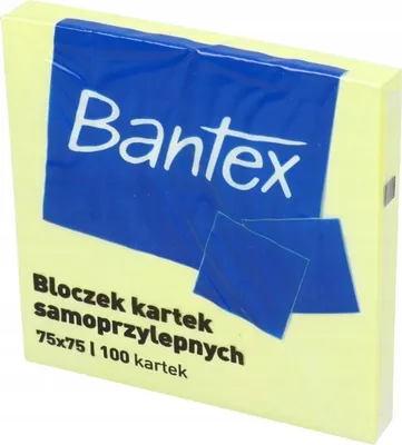 Produktbild von Bantex Bloczek samoprzylepny 75x75 mm żółty 100 kartek