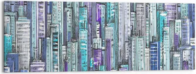 Produktbild von Bild auf Leinwand - Leinwandbild - Abstraktion modern - 150x50cm - Wand Bild - Wanddeko - Leinwanddruck - Bilder - Kunstdruck - Wanddekoration - Leinwand bilder - Wandkunst - CA150x50-3857
