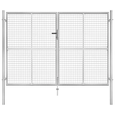 Obrázok produktu pre Záhradná brána, pozinkovaná oceľ, 300x175 cm, strieborná