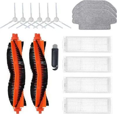 Produktbild von Ersatz-Zubehör-Set für Xiaomi Mi Robot Vacuum-Mop S10 Xiaomi Mi Robot Vacuum-Mop Robot Staubsauger 2 Hauptbürsten, 4 Filter, 6 Seitenbürsten, 3 Wischtücher