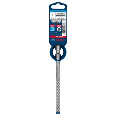 Immagine prodotto di Bosch EXPERT SDS plus-7X punta per martello, 9 x 100 x 165 mm. Martelli perforatori 2608900094