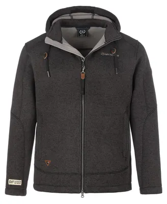 Produktbild von Dry Fashion Herren Fleecejacke Kappeln - Kapuzenjacke Anthrazit, Größe 3XL