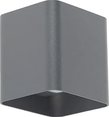 Produktbild von Moderne Wandleuchte Dunkelgrau inkl  LED IP54 Quadratisch Evi