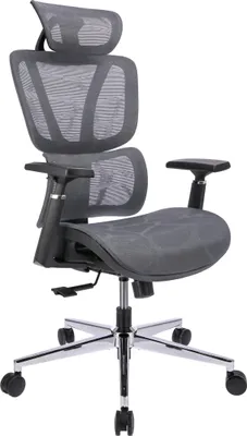 Image de JUMI chaise de bureau ergonomique NEOVA chaise de bureau réglable pour bureau accoudoirs gris