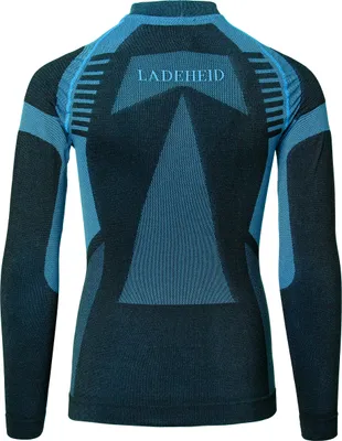 Produktbild von Ladeheid Kinder Mädchen Jungen Thermoaktives Langarm Shirt LASS0007 (Schwarz/Türkis, 122-128)