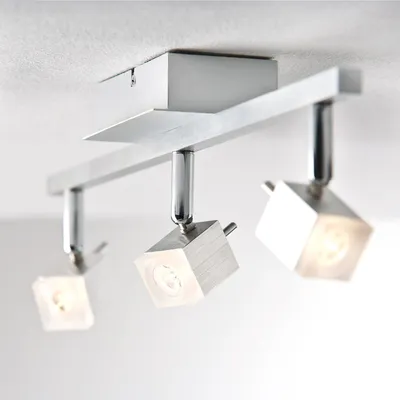 Obrázok produktu pre Reflektory QuadLed tyčové 3x3W brúsený hliník 230 V/12 V kov/sklo