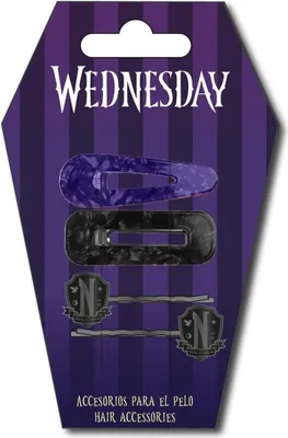 Image de Wednesday Barrettes à cheveux Set de beauté pour filles, Set contient 4 barrettes à cheveux