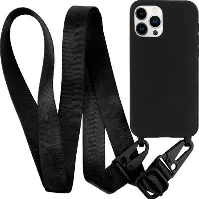 Produktbild von Handykette für Apple iPhone 13 Pro - Handyhülle mit Schnur Cover in Schwarz