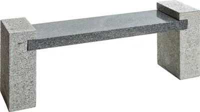 Produktbild von Dehner Gartenbank, 2-Sitzer, ca. 120 x 45 x 30 cm, Granit, hellgrau/dunkelgrau