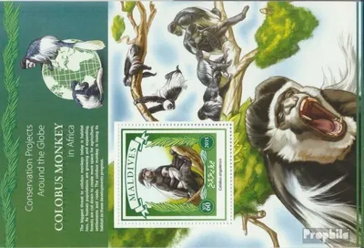 Produktbild von Briefmarken Malediven 2015 Mi Block 847 (kompl. Ausg.) postfrisch Affe