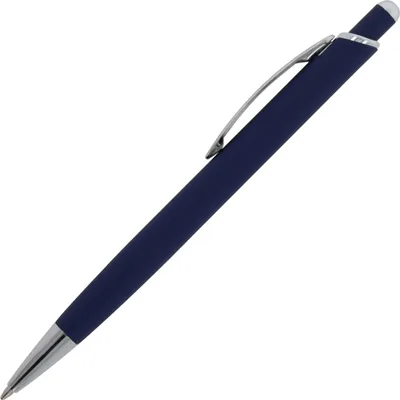 Produktbild von Kugelschreiber / aus Metall / mit Soft Touch / Farbe: dunkelblau