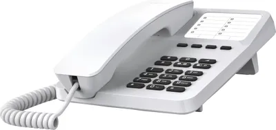 Produktbild von Gigaset DESK 400, Analoges Telefon, Kabelgebundenes Mobilteil, 10 Eintragungen, Weiß