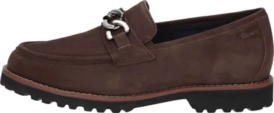 Produktbild von Sioux Meredith Damenslipper, Leder, Braun, Wechselfußbett, Extraweite, Hallux - Damenschuhe Bequeme Ballerina / Slipper, Braun, leder (lambsuede), absatzhöhe: 15 mm