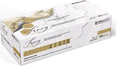 Produktbild von Einweghandschuhe Fancy Gold puderfrei Gr. S 1000 Unigloves Nitrilhandschuhe
