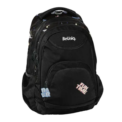 Produktbild von BeUniq Jugend-Schulrucksack für Mädchen Jungen DINO schwarz