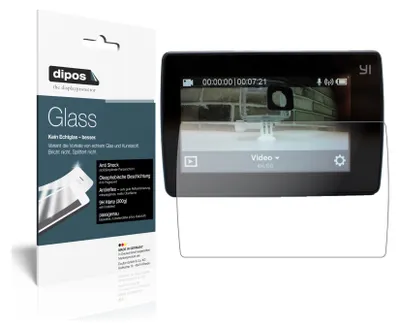 Produktbild von 2x Schutzfolie für YI 4K Plus matt - Anti-Shock 9H Folie dipos Glass Kunststoffglas