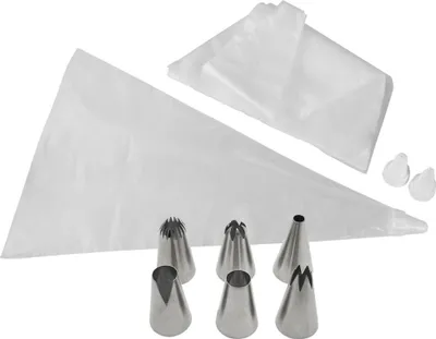 Image de Lot de 20 poches à douilles plastique avec douilles inox et plastique 32 cm Zenker Smart Pastry