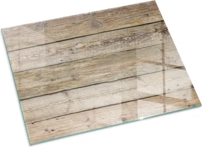 Produktbild von Holzdielen in einem Arrangement – Glasbodenplatte für – Kaminofen – Kaminplatte Glas – Schutzglas – Funkenschutzplatte –Glasbodenplatte Feuerfeste – Hitzeschutzplatte – Bodenschutz aus Glas – 80x60 cm