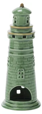 Produktbild von Gemutlicher & trendiger Teelichthalter - Leuchtturm - grun - 24 cm