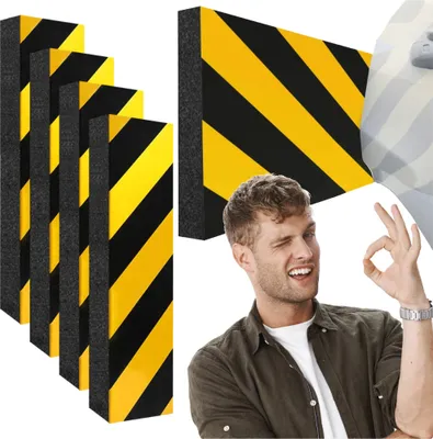 Produktbild von Odbojnik ochronny na ścianę mata do garażu na parking zestaw 4 szt, 50x10x1.5 cm
