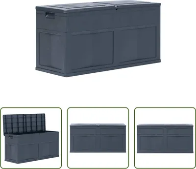 Immagine prodotto di The Living Store Contenitore da giardino 320 L Nero
