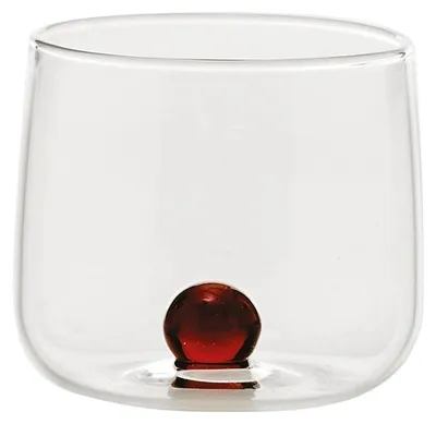 Immagine prodotto di Bilia Tumbler Junior set 6 bicchieri ambra in vetro borosilicato lavorato a mano per liquori e amari, design elegante e resistente al calore