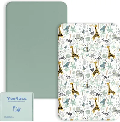 Obrázok produktu pre Sada 2 Fitted Sheets, Mikrovlákno, 38x77cm, 41x81cm, 40x90cm, pre detskú postieľku