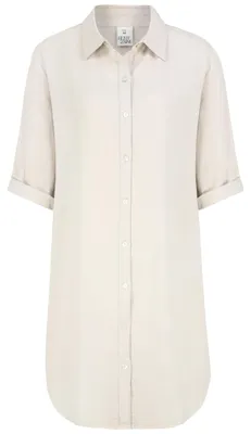 Produktbild von EIGHT 2 NINE Kurzarmkleid Krempelärmel Einfarbig Knopfleiste Modern Größe: S